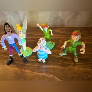 Disney Peter Pan, Captain Hook, Tinkerbell Action Figures